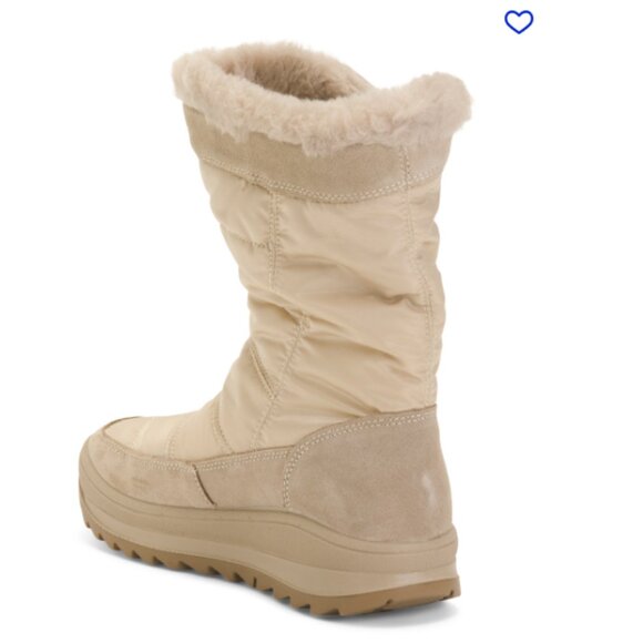 NEW IMAC Made In Italy Lateral Zip High Ankle Winter boots ivory women 1225 5m3 - Picture 8 of 10